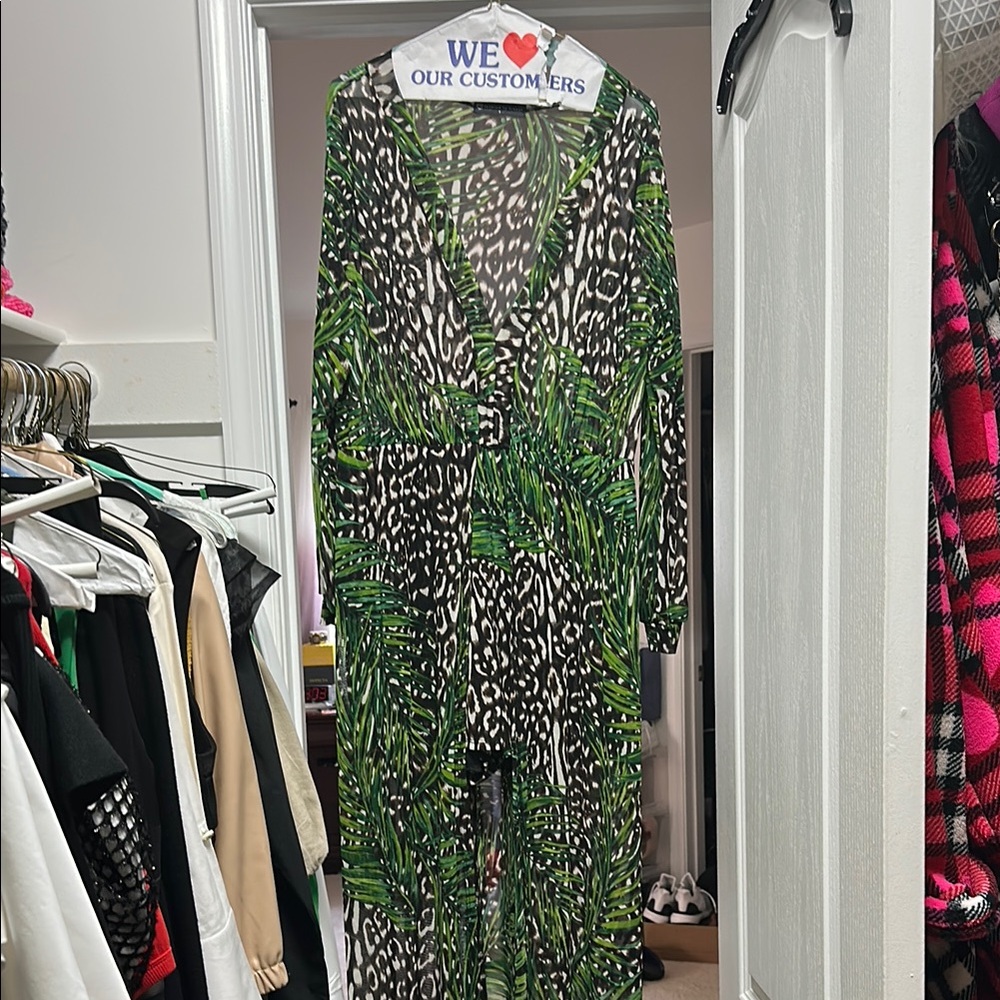 Stylish Green and Black Jumpsuit